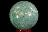 Polished Amazonite Crystal Sphere - Madagascar #78730-1